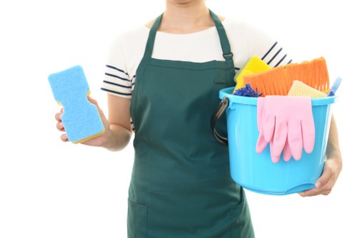 Professional hard floor cleaning in an Enfield home hallway