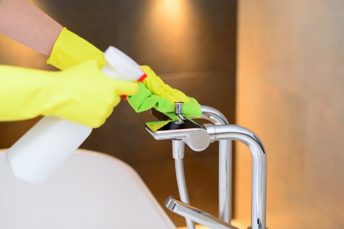 Professional after builders cleaning in an Enfield flat with access challenges