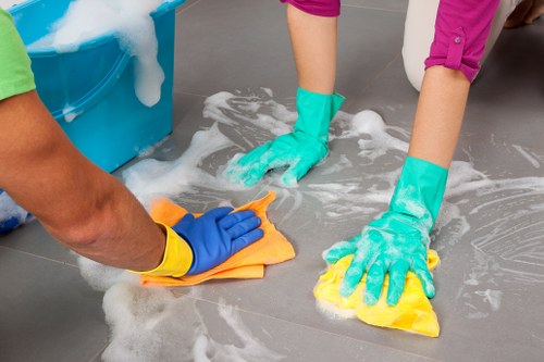 Deep rug cleaning process with local service support