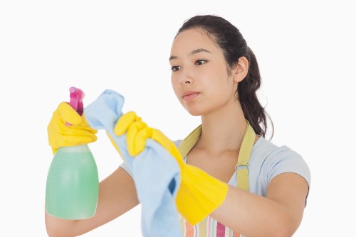 Office cleaner in Enfield maintaining a professional workspace